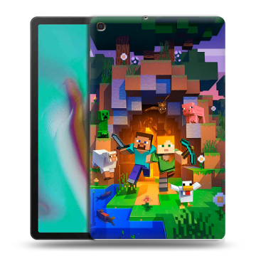 Силиконовый чехол на планшета Samsung Galaxy Tab A 10.1 (2019) с принтом Майнкрафт Minecraft Силиконовый чехол на планшета Samsung Galaxy Tab A 10.1 (2019) с принтом Майнкрафт Minecraft