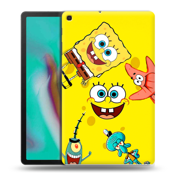 Силиконовый чехол на планшета Samsung Galaxy Tab A 10.1 (2019) с принтом Спанч боб Спанчбоб Силиконовый чехол на планшета Samsung Galaxy Tab A 10.1 (2019) с принтом Спанч боб Спанчбоб