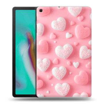 Силиконовый чехол на планшета Samsung Galaxy Tab A 10.1 (2019) с принтом Сердечки Силиконовый чехол на планшета Samsung Galaxy Tab A 10.1 (2019) с принтом Сердечки