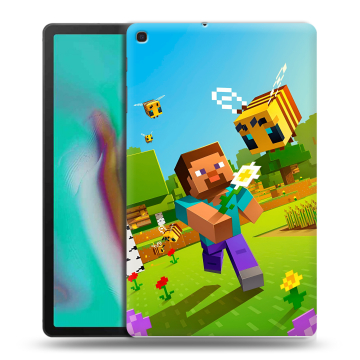 Силиконовый чехол на планшета Samsung Galaxy Tab A 10.1 (2019) с принтом Майнкрафт Minecraft Силиконовый чехол на планшета Samsung Galaxy Tab A 10.1 (2019) с принтом Майнкрафт Minecraft