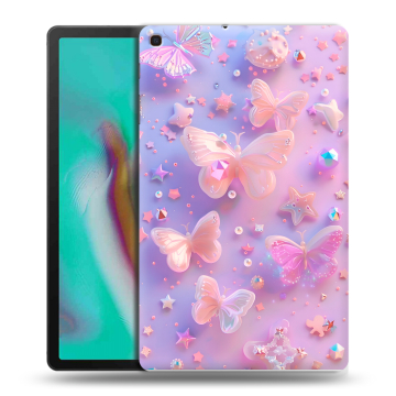 Силиконовый чехол на планшета Samsung Galaxy Tab A 10.1 (2019) с принтом Бабочки Силиконовый чехол на планшета Samsung Galaxy Tab A 10.1 (2019) с принтом Бабочки