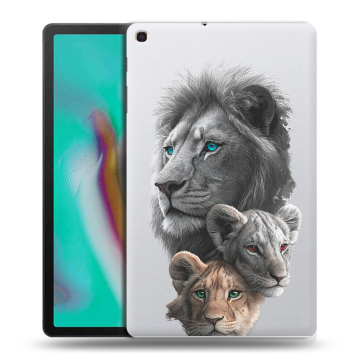 Силиконовый чехол на планшета Samsung Galaxy Tab A 10.1 (2019) с принтом Львы Силиконовый чехол на планшета Samsung Galaxy Tab A 10.1 (2019) с принтом Львы