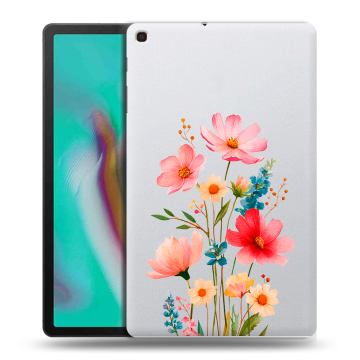 Силиконовый чехол на планшета Samsung Galaxy Tab A 10.1 (2019) с принтом Цветы Силиконовый чехол на планшета Samsung Galaxy Tab A 10.1 (2019) с принтом Цветы