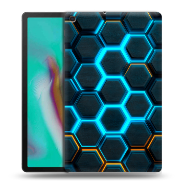 Силиконовый чехол на планшета Samsung Galaxy Tab A 10.1 (2019) с принтом Неоновые соты Силиконовый чехол на планшета Samsung Galaxy Tab A 10.1 (2019) с принтом Неоновые соты