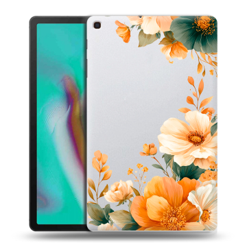 Силиконовый чехол на планшета Samsung Galaxy Tab A 10.1 (2019) с принтом Цветы принт Силиконовый чехол на планшета Samsung Galaxy Tab A 10.1 (2019) с принтом Цветы принт