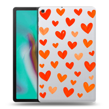 Силиконовый чехол на планшета Samsung Galaxy Tab A 10.1 (2019) с принтом Сердечки Силиконовый чехол на планшета Samsung Galaxy Tab A 10.1 (2019) с принтом Сердечки