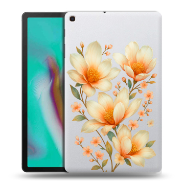 Силиконовый чехол на планшета Samsung Galaxy Tab A 10.1 (2019) с принтом Цветы Силиконовый чехол на планшета Samsung Galaxy Tab A 10.1 (2019) с принтом Цветы