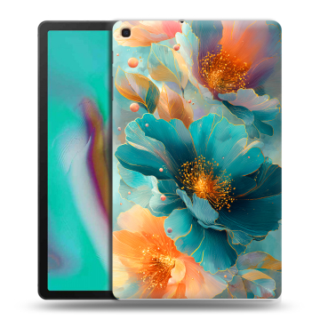 Силиконовый чехол на планшета Samsung Galaxy Tab A 10.1 (2019) с принтом Цветы Силиконовый чехол на планшета Samsung Galaxy Tab A 10.1 (2019) с принтом Цветы