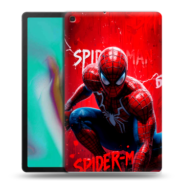 Силиконовый чехол на планшета Samsung Galaxy Tab A 10.1 (2019) с принтом Spiderman Человек паук Силиконовый чехол на планшета Samsung Galaxy Tab A 10.1 (2019) с принтом Spiderman Человек паук