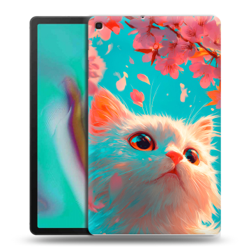 Силиконовый чехол на планшета Samsung Galaxy Tab A 10.1 (2019) с принтом Красивый кот Силиконовый чехол на планшета Samsung Galaxy Tab A 10.1 (2019) с принтом Красивый кот