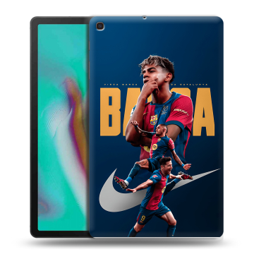 Силиконовый чехол на планшета Samsung Galaxy Tab A 10.1 (2019) с принтом Барселона Barca Yamal Силиконовый чехол на планшета Samsung Galaxy Tab A 10.1 (2019) с принтом Барселона Barca Yamal
