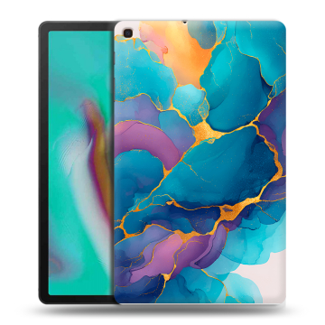 Силиконовый чехол на планшета Samsung Galaxy Tab A 10.1 (2019) с принтом Мрамор блестки Силиконовый чехол на планшета Samsung Galaxy Tab A 10.1 (2019) с принтом Мрамор блестки