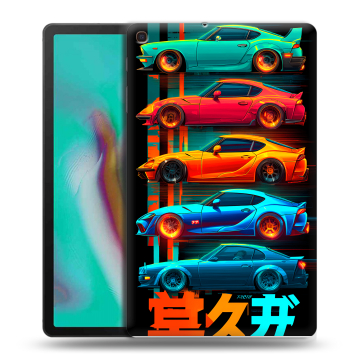 Силиконовый чехол на планшета Samsung Galaxy Tab A 10.1 (2019) с принтом машины тачки Силиконовый чехол на планшета Samsung Galaxy Tab A 10.1 (2019) с принтом машины тачки