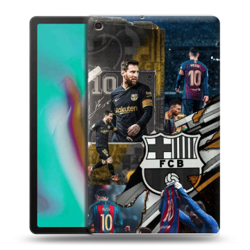 Силиконовый чехол на планшета Samsung Galaxy Tab A 10.1 (2019) с принтом Messi Barcelona Силиконовый чехол на планшета Samsung Galaxy Tab A 10.1 (2019) с принтом Messi Barcelona
