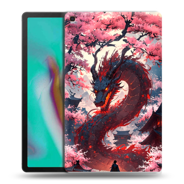Силиконовый чехол на планшета Samsung Galaxy Tab A 10.1 (2019) с принтом Дракон Японский Силиконовый чехол на планшета Samsung Galaxy Tab A 10.1 (2019) с принтом Дракон Японский