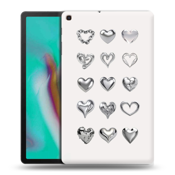 Силиконовый чехол на планшета Samsung Galaxy Tab A 10.1 (2019) с принтом Y2K сердечки Силиконовый чехол на планшета Samsung Galaxy Tab A 10.1 (2019) с принтом Y2K сердечки