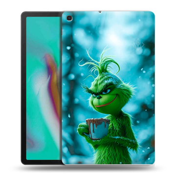 Силиконовый чехол на планшета Samsung Galaxy Tab A 10.1 (2019) с принтом Новый год гринч Силиконовый чехол на планшета Samsung Galaxy Tab A 10.1 (2019) с принтом Новый год гринч