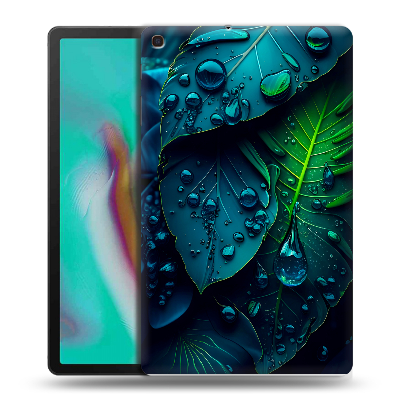 Силиконовый противоударный чехол на Samsung Galaxy Tab A 10.1 (2019) с принтом Листья Силиконовый противоударный чехол на Samsung Galaxy Tab A 10.1 (2019) с принтом Листья