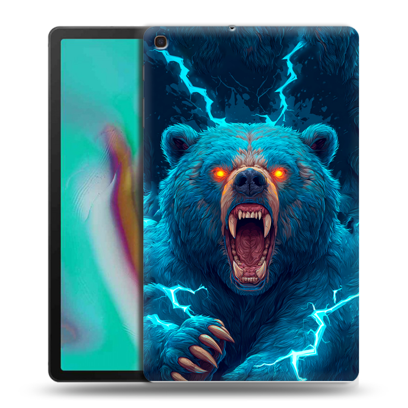 Силиконовый противоударный чехол на Samsung Galaxy Tab A 10.1 (2019) с принтом Медведь Силиконовый противоударный чехол на Samsung Galaxy Tab A 10.1 (2019) с принтом Медведь