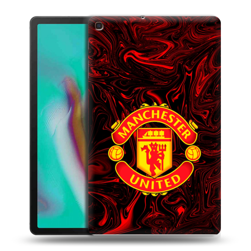 Силиконовый противоударный чехол на Samsung Galaxy Tab A 10.1 (2019) с принтом Manchester United Силиконовый противоударный чехол на Samsung Galaxy Tab A 10.1 (2019) с принтом Manchester United