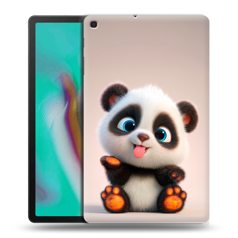 Силиконовый чехол на Samsung Galaxy Tab A 10.1 (2019) с принтом милая панда Силиконовый чехол на Samsung Galaxy Tab A 10.1 (2019) с принтом милая панда