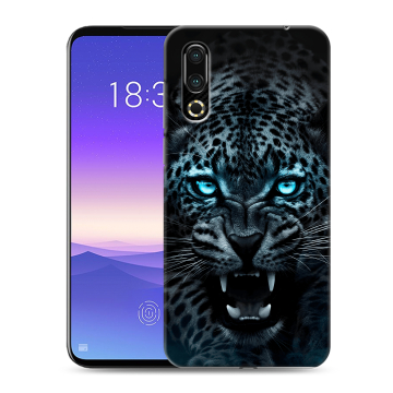 Пластиковый чехол на Meizu 16s с принтом Темный леопард