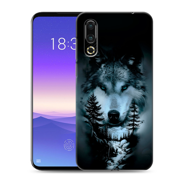 Пластиковый чехол на Meizu 16s с принтом Лесной волк