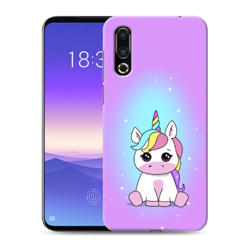 Пластиковый чехол на Meizu 16s с принтом Единорог