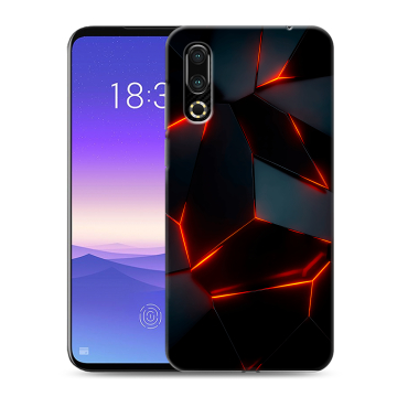 Пластиковый чехол на Meizu 16s с принтом Яркие абстракции