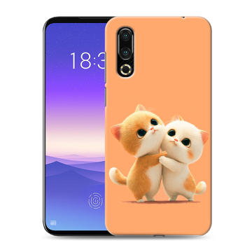 Пластиковый чехол на Meizu 16s с принтом Милые котики