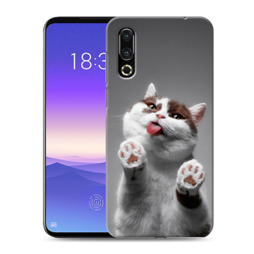 Пластиковый чехол на Meizu 16s с принтом Коты