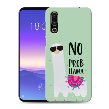 Пластиковый чехол на Meizu 16s с принтом Лама