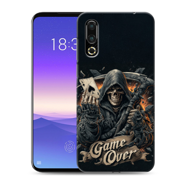 Пластиковый чехол на Meizu 16s с принтом Скелет карты