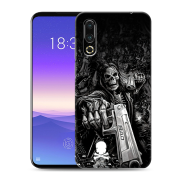 Пластиковый чехол на Meizu 16s с принтом Скелет Пластиковый чехол на Meizu 16s с принтом Скелет