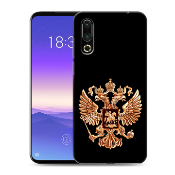 Пластиковый чехол на Meizu 16s с принтом Герб России золотой Пластиковый чехол на Meizu 16s с принтом Герб России золотой
