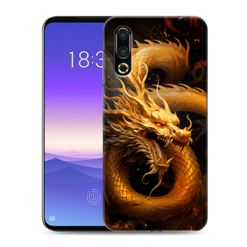 Пластиковый чехол на Meizu 16s с принтом Золотой дракон Пластиковый чехол на Meizu 16s с принтом Золотой дракон