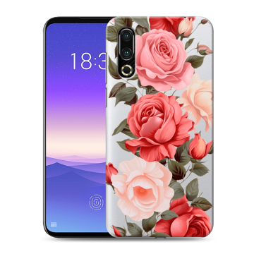 Пластиковый чехол на Meizu 16s с принтом Розы