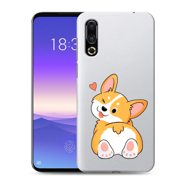 Пластиковый чехол на Meizu 16s с принтом Корги