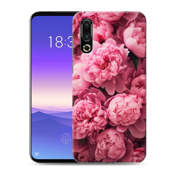 Пластиковый чехол на Meizu 16s с принтом цветы пионы