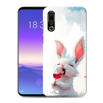 Пластиковый чехол на Meizu 16s с принтом кролик зайчик