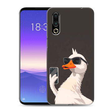 Пластиковый чехол на Meizu 16s с принтом утка в очках