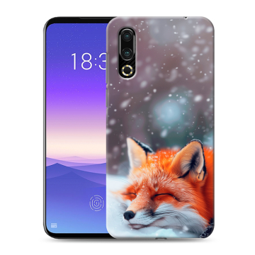 Пластиковый чехол на Meizu 16s с принтом лиса