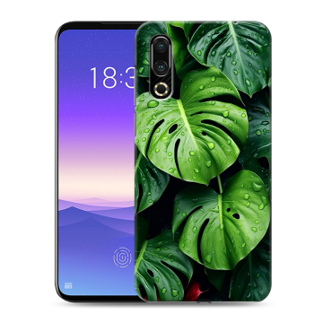 Пластиковый чехол на Meizu 16s с принтом Листья
