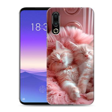Пластиковый чехол на Meizu 16s с принтом котята котики Пластиковый чехол на Meizu 16s с принтом котята котики