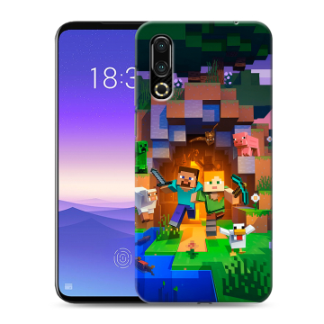 Пластиковый чехол на Meizu 16s с принтом Майнкрафт Minecraft Пластиковый чехол на Meizu 16s с принтом Майнкрафт Minecraft