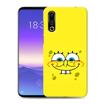 Пластиковый чехол на Meizu 16s с принтом спанчбоб спанч боб