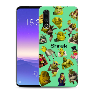 Пластиковый чехол на Meizu 16s с принтом Шрек Shrek