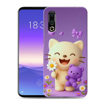 Пластиковый чехол на Meizu 16s с принтом для девочек