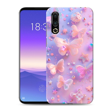 Пластиковый чехол на Meizu 16s с принтом Бабочки