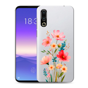 Пластиковый чехол на Meizu 16s с принтом Цветы